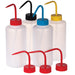 Wash Up Bottle Set 4 BOTTLES 7 LIDS COLOUR CODED