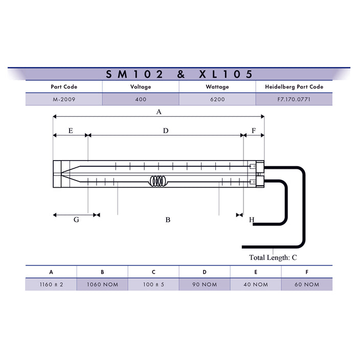 IR LAMP DIAGRAM SM102 XL105 F7.170.0771