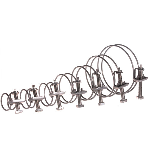M-2203-M-2204-M-2205-M-2206-M-2207-M-2208-M-2209 Double Wire Hose Clamp  19MM 22MM 26MM 28MM 32MM 37MM 42MM 47MM 52MM 60MM 65MM 70MM 75MM