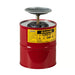 Justrite Flammable Liquid Plunger Can 1 Gallon Steel Plunger Dispensing Can, Perforated Pan Screen Serves as Flame Arrester, Red - 10308 2 Quart Steel Plunger Dispensing Can, Perforated Pan Screen Serves as Flame Arrester, Red - 10208 2LITRE 4LITRE 