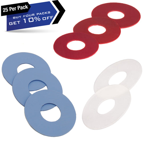 M-3722-M-3450-M-2339-M-3459 Miscellaneous Flat Suckers 25MM 30MM 33MM 35MM 9MM 15MM 0.5MM 0.8MM 1.5MM GROUP PICTURE RED CLEAR YELLOW BLUE 