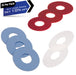 M-3722-M-3450-M-2339-M-3459 Miscellaneous Flat Suckers 25MM 30MM 33MM 35MM 9MM 15MM 0.5MM 0.8MM 1.5MM GROUP PICTURE RED CLEAR YELLOW BLUE 