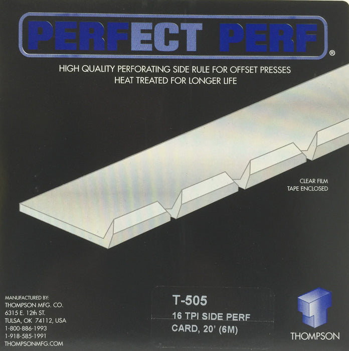 M-928 Thompson Side Perf T-505 16TPI CARD