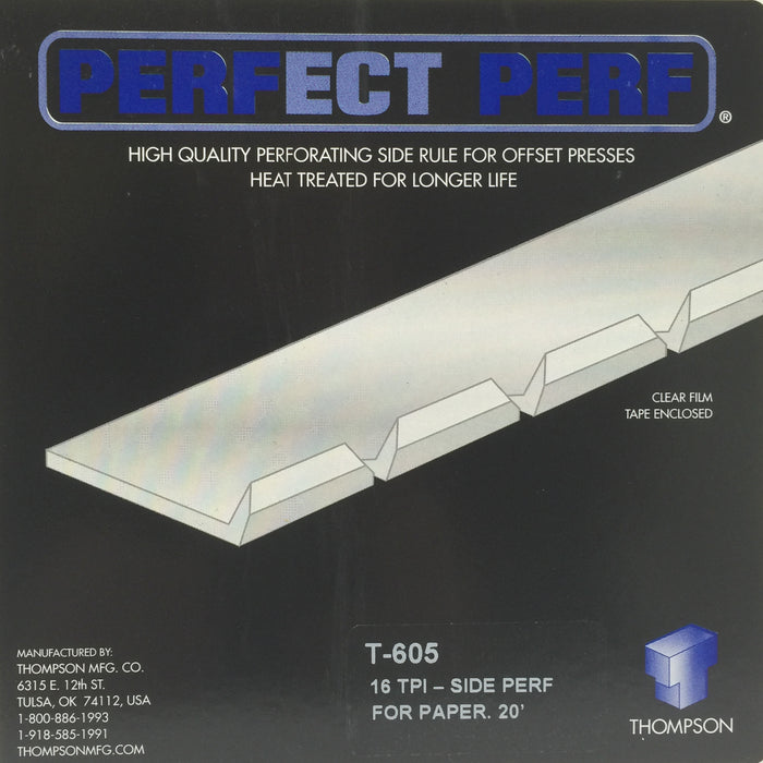 M-931 Thompson Side Perf 16TPI PAPER T-605
