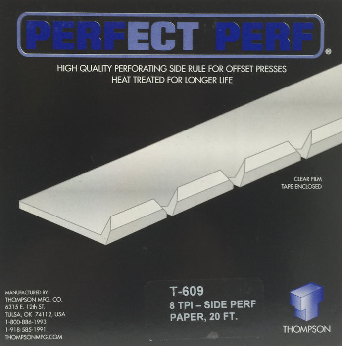 M-933 Thompson Side Perf
T-609 8TPI PAPER 