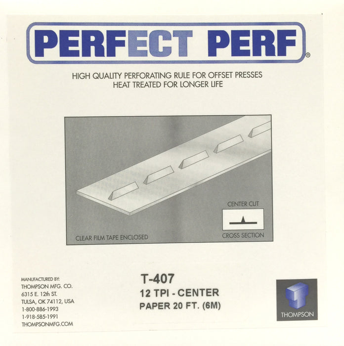M-940 Thompson Center Perf 12TPI PAPER CENTER T-407