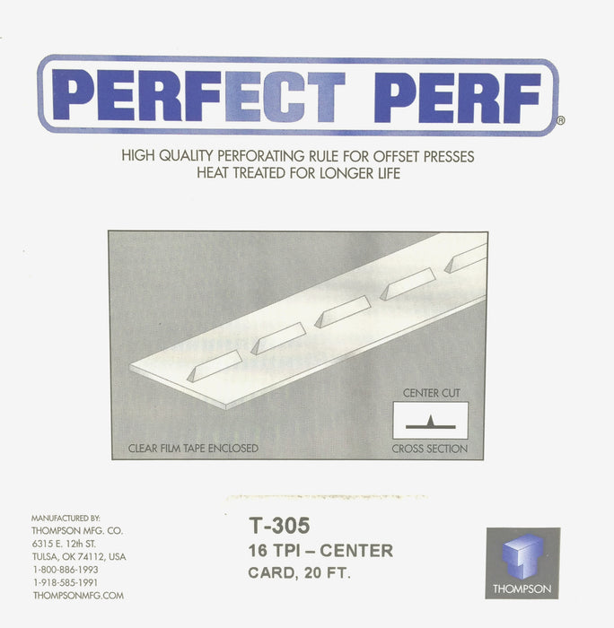 M-943 Thompson Center Perf T-305 16TPI CARD