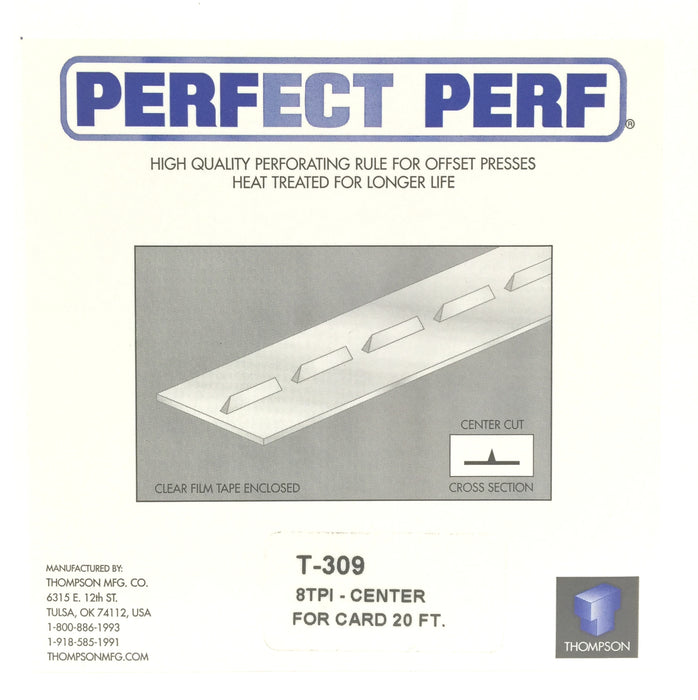 M-945 Thompson Center Perf T-309 8TPI CARD 
